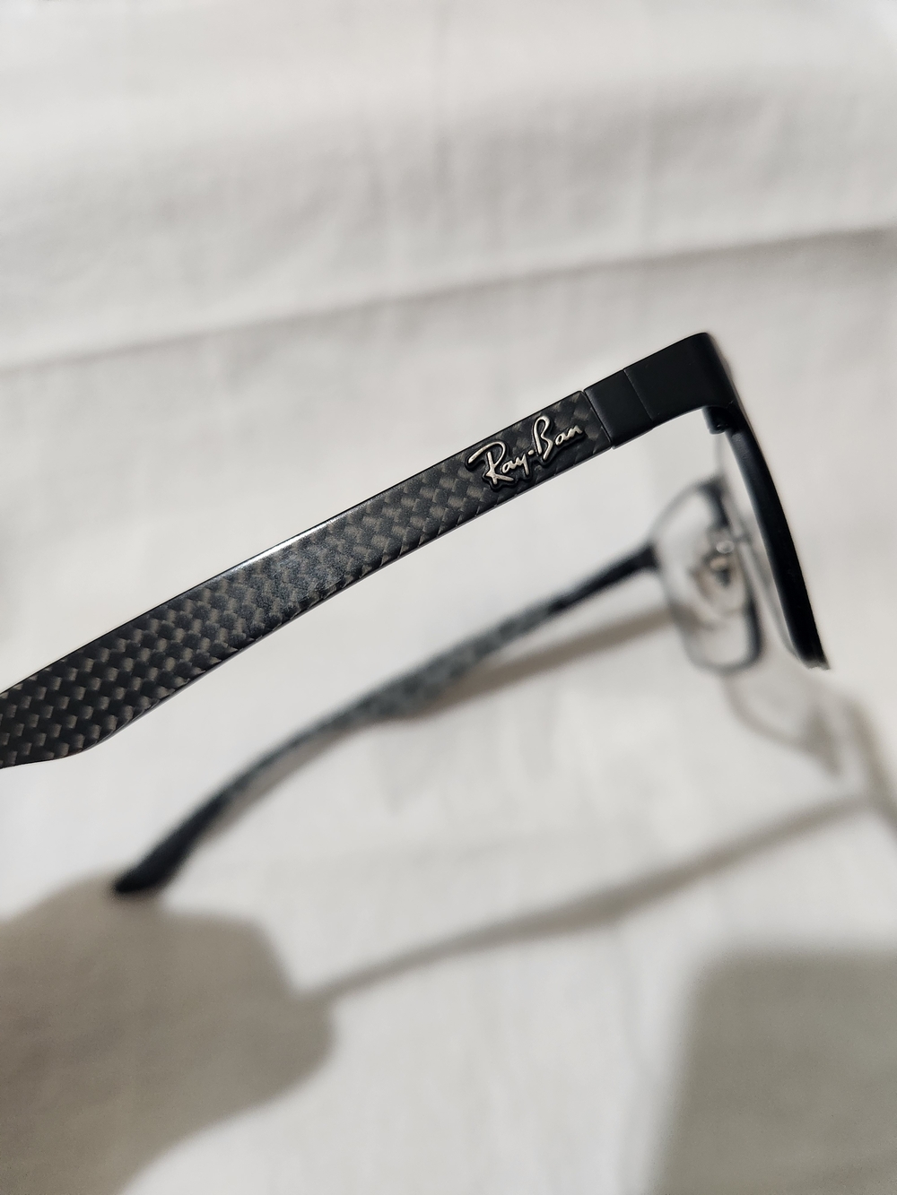 Ray-Ban Men’s Carbon-Finish Temple Eyeglasses in Black